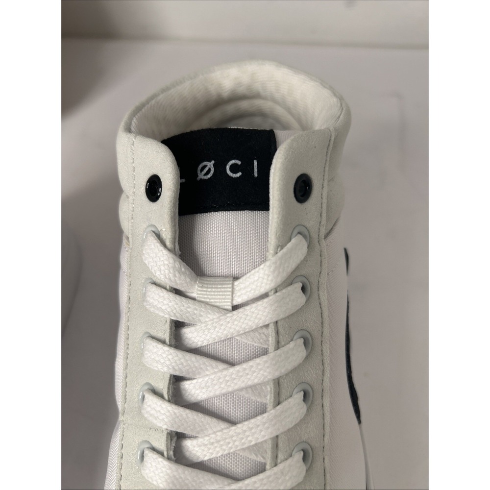 Loci Women's White Ten Logo High-Top Lace-Up Sneaker Shoes EU Size 37 US Sz 6.5 - Picture 4 of 10